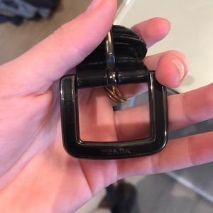 Men’s leather Prada belt